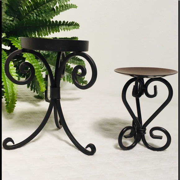 Serengeti Other - 🦋Large & Small Size Metal Ornate Candle Stand Set